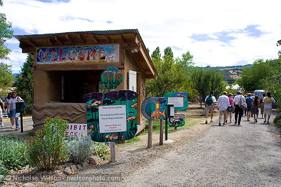 This is the welcome station during normal operations of the Solar Living Center.