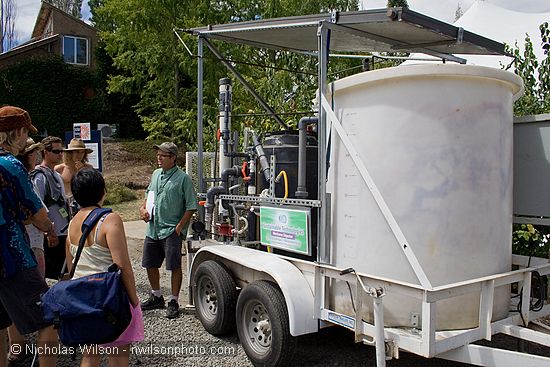 A mobile methane digester on display at Solfest 2007