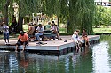 Cooling off by the pond at SolFest 2007