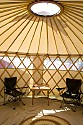 Yurt interior at SolFest 2007