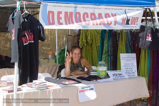Democracy Now! booth at SolFest 2007.