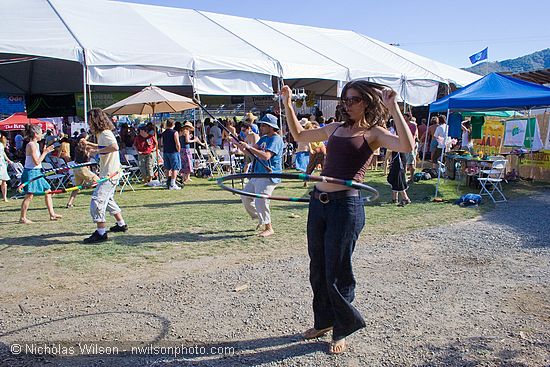 Hula hooping to the sound of Samba Da at SolFest 2007