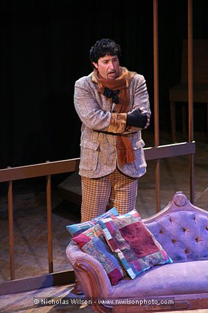 Rodolfo (Pedro Rodelas, tenor), a starving poet, is the leading man in Puccini's La Boheme.