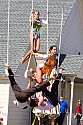 Flynn Creek Circus trapeze performers at Casparfest 2007