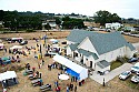 View of Caspar Community Center from a hot air balloon. It was late Sunday evening as the CasparFest 2007 was ending.