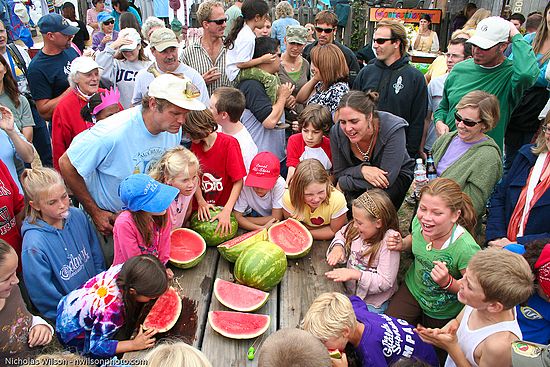 Watermelon eating contest, junior division