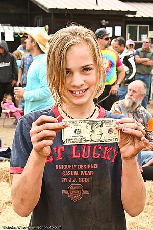 A climber with her reward.