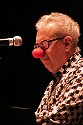 Max Forseter aka Max The Piano Player warms up the audience for Bill Irwin at Cotton Auditorium, Fort Bragg CA