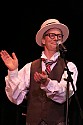 Bill Irwin in performance at Cotton Auditorium, Fort Bragg CA