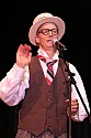 Bill Irwin in performance at Cotton Auditorium, Fort Bragg CA