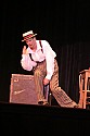 Bill Irwin in performance at Cotton Auditorium, Fort Bragg CA