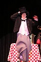 Bill Irwin in performance at Cotton Auditorium, Fort Bragg CA