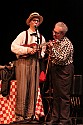 Max Forseter lends a hand to Bill Irwin in live performance at Cotton Auditorium, Fort Bragg CA