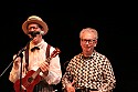 Bill Irwin with Max Forseter in live performance at Cotton Auditorium, Fort Bragg CA