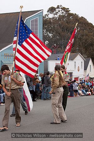 July 4, 2009 parade and festivities in Mendocino CA.