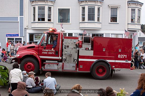 July 4, 2009 parade and festivities in Mendocino CA.