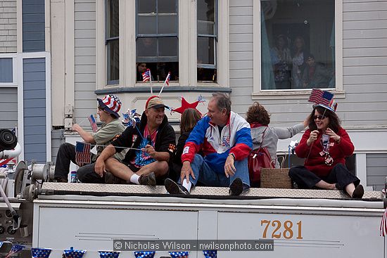 July 4, 2009 parade and festivities in Mendocino CA.