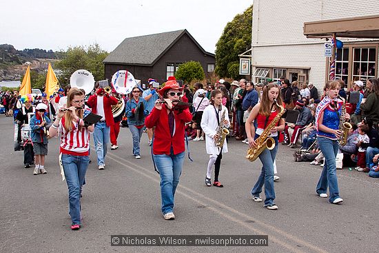 July 4, 2009 parade and festivities in Mendocino CA.