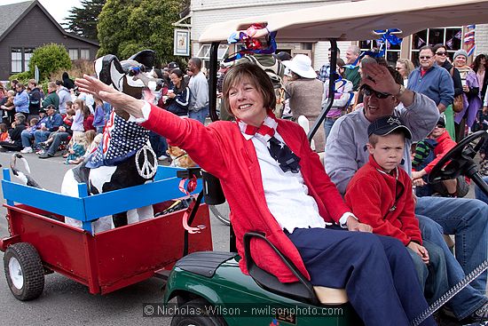 July 4, 2009 parade and festivities in Mendocino CA.