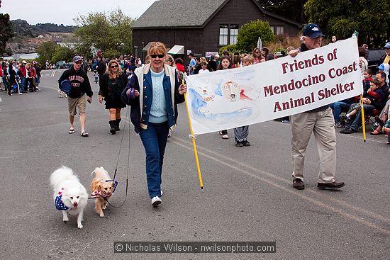 July 4, 2009 parade and festivities in Mendocino CA.