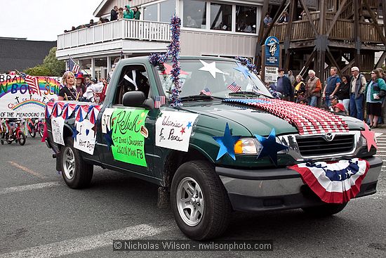 July 4, 2009 parade and festivities in Mendocino CA.