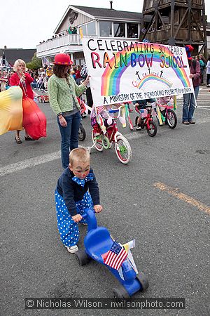 July 4, 2009 parade and festivities in Mendocino CA.