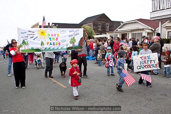 July 4, 2009 parade and festivities in Mendocino CA.