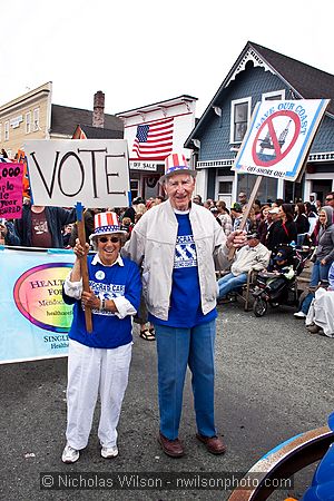 July 4, 2009 parade and festivities in Mendocino CA.