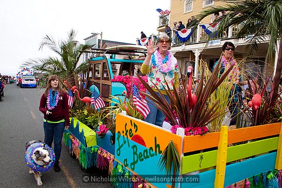 July 4, 2009 parade and festivities in Mendocino CA.