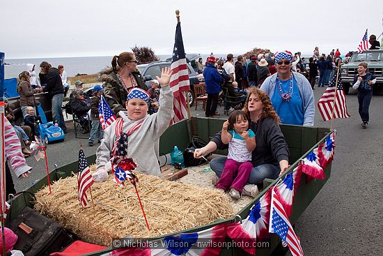 July 4, 2009 parade and festivities in Mendocino CA.