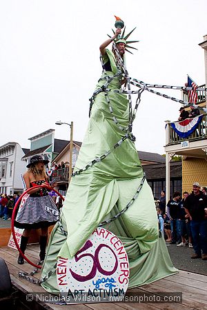 July 4, 2009 parade and festivities in Mendocino CA.