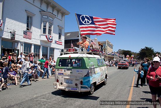 July 4, 2010 parade in Mendocino CA