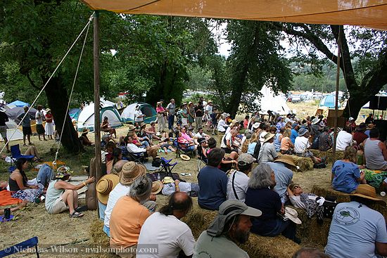 Left side of the audience at the Arlo Hagler stage Saturday afternoon