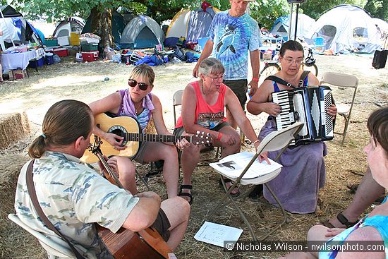 Jamming at the revival tent