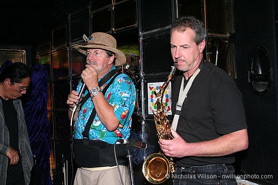 Gino Jacomella and John Bush performed with Michael Ward at Philo Hayward's Shuffle Band Reunion at Caspar in 8/10/2007