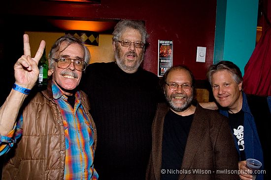 John Chamberlin, Lenny Laks, Louis Callas and Peter White at the Philo Hayward and the Shuffle Band reunion at Caspar Inn, 8/10/2007